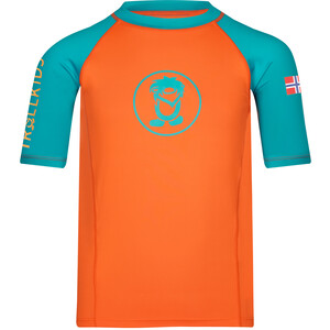 TROLLKIDS Kvalvika T-shirt Barn orange/turkos orange/turkos