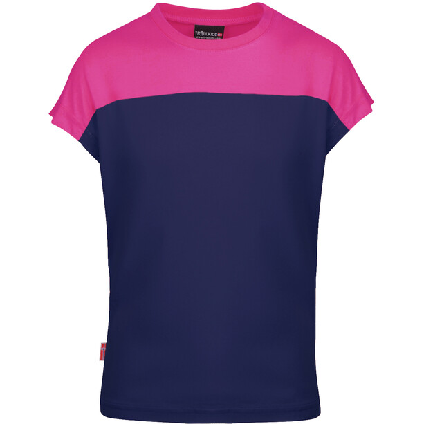 TROLLKIDS Bergen T-Shirt Girls, bleu/rose