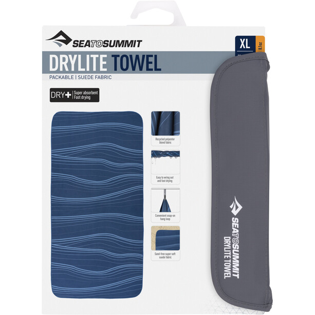 Sea to Summit Drylite Handdoek XL, blauw