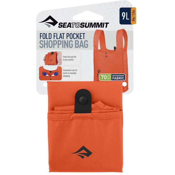 Sea to Summit Fold Flat Pocket Shopping Bag 9l, rouge