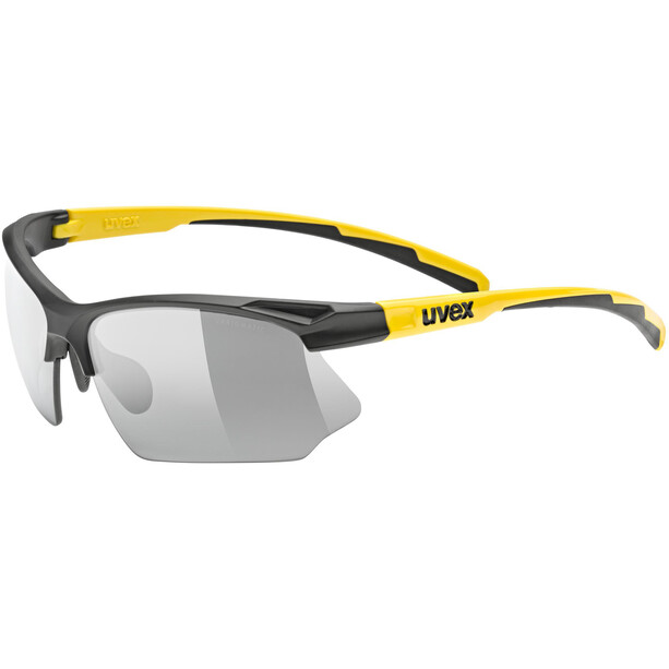 UVEX Sportstyle 802 V Lunettes, noir/jaune