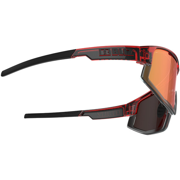 Bliz Fusion Glasses transparent red/brown with red multi