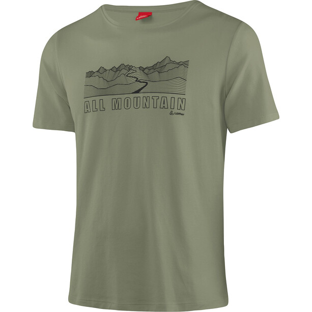 Löffler All Mountain Transtex-Single Skjorte med print Herrer, oliven