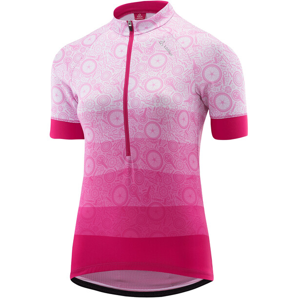 Löffler Components Maillot de ciclismo SS con media cremallera Mujer, rosa