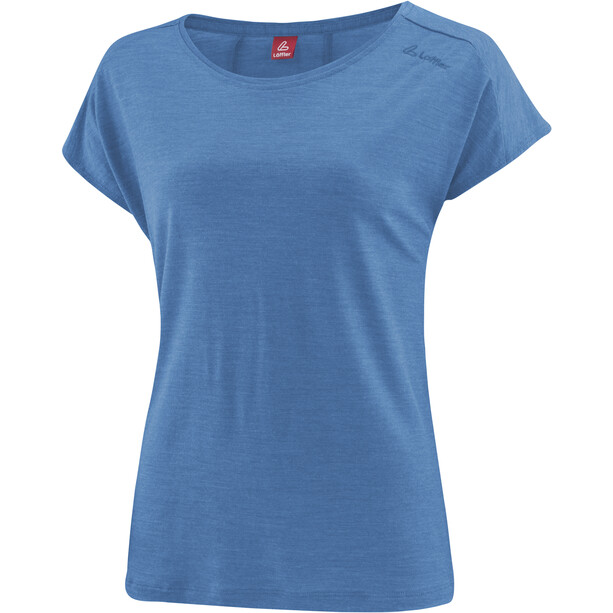 Löffler Merino-Tencel Loose Shirt Women, bleu