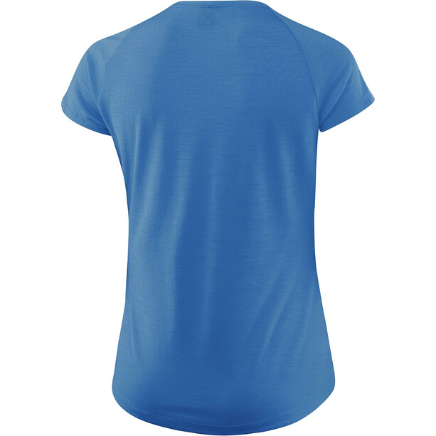 Löffler Merino-Tencel Camisa ciclista estampada Mujer, azul