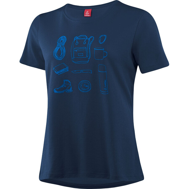 Löffler Pack Transtex-Single CF Shirt mit Print Damen blau