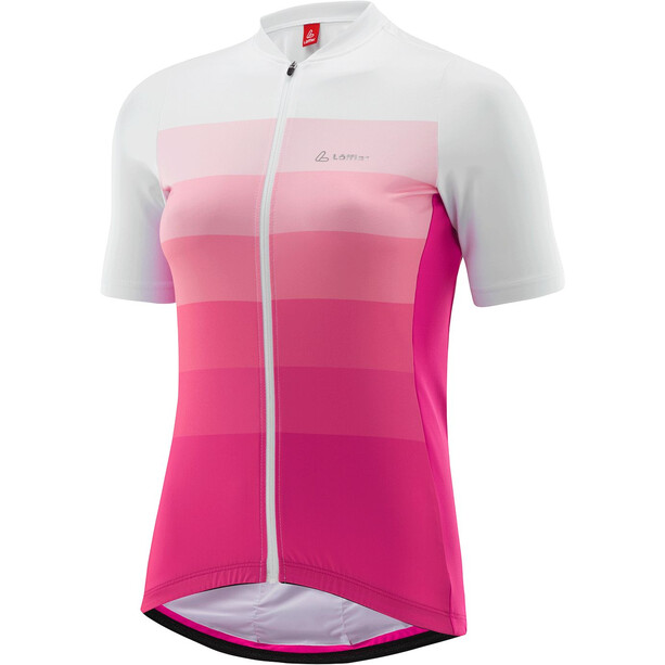 Löffler Rainbow Maillot de ciclismo SS con cremallera completa Mujer, rosa