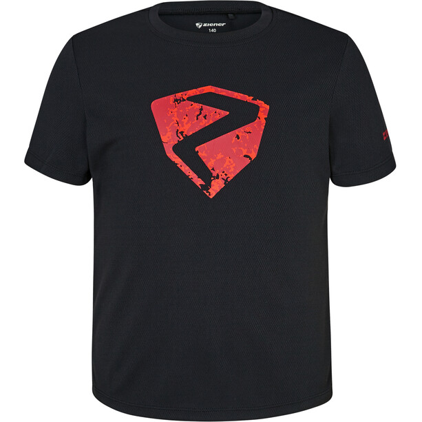 Ziener Naden SS T-shirt Børn, sort/rød