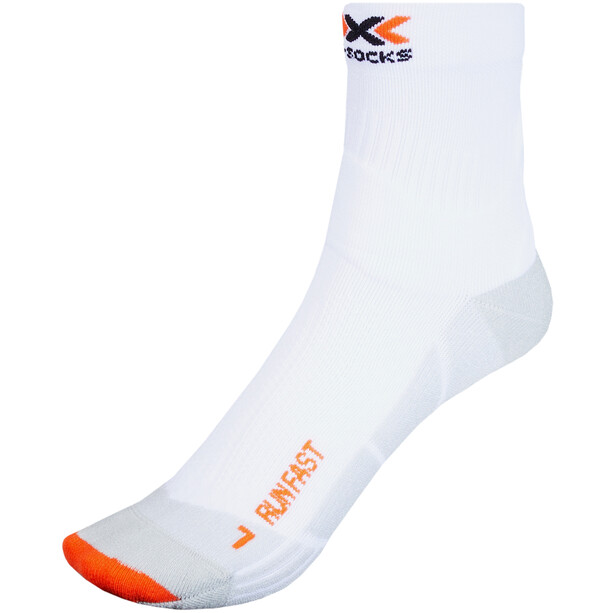 X-Socks Run Fast 4.0 Chaussettes, blanc/orange