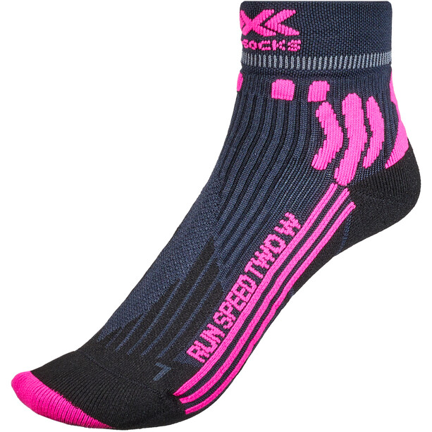 X-Socks Run Speed Two 4.0 Chaussettes Femme, gris/rose