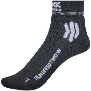 X-Socks Run Speed Two 4.0 Chaussettes Femme, noir/blanc noir/blanc