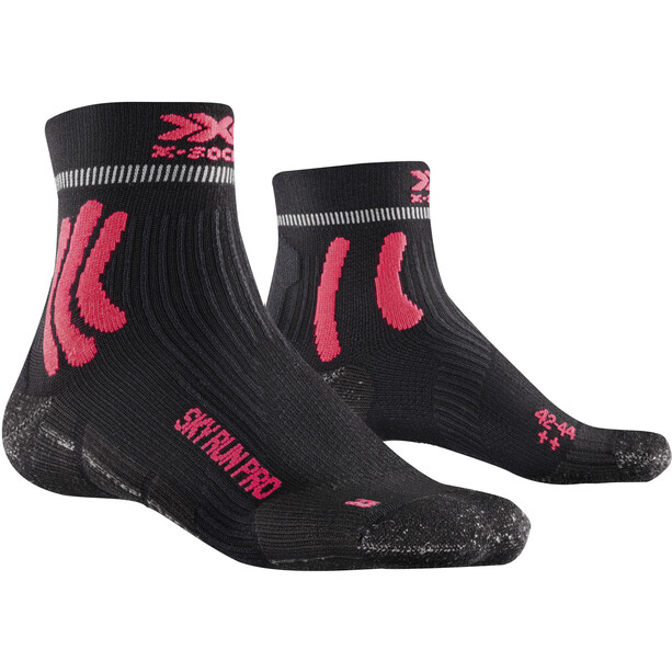 X-Socks Sky Run Pro 4.0 Chaussettes Homme, noir/rose