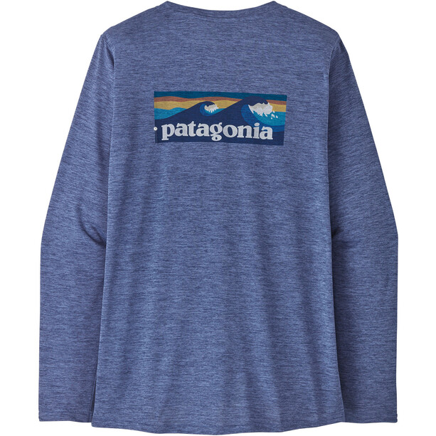 Patagonia Capilene Cool Daily Graphic Langarmshirt Wasser Damen blau