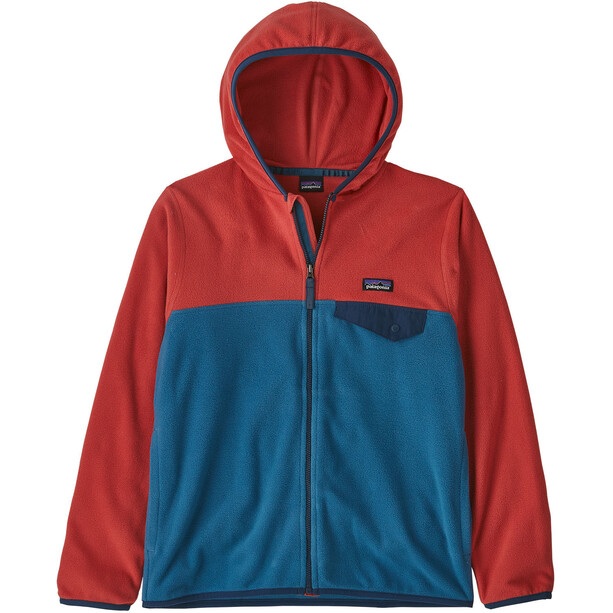Patagonia Micro D Snap-T Jas Kinderen, rood/blauw