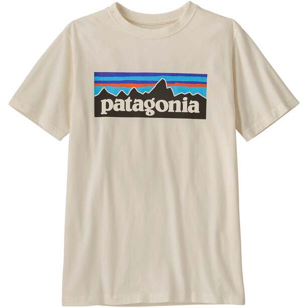Patagonia Regenerative Organic Certified Cotton P-6 Logo T-shirt Enfant, blanc
