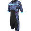 Zone3 Activate+ Tropical Palm Short Sleeve Full Zip Trisuit Men, noir/bleu