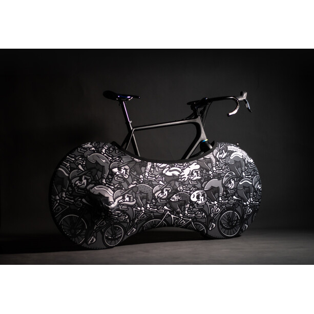 VELOSOCK Funda para bicicleta de interior, negro/gris