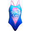 Funkita Diamond Back Costume da bagno intero Ragazza, blu/rosa