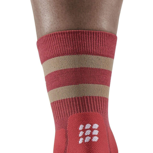 cep Hiking 80's Mid-Cut Socken Damen rot/grau