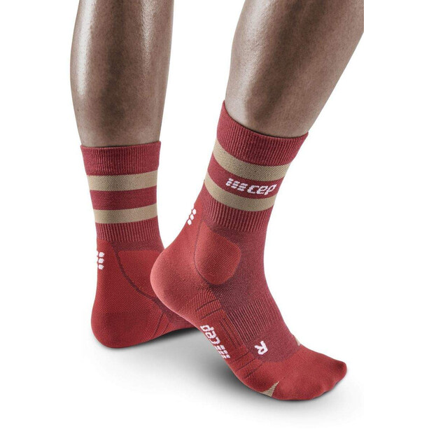 cep Hiking 80's Mid cut sokken Dames, rood/grijs
