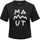 Mammut Massone Cropped Lettering T-Shirt Damen schwarz