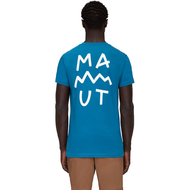 Mammut Massone Lettering T-Shirt Men, bleu