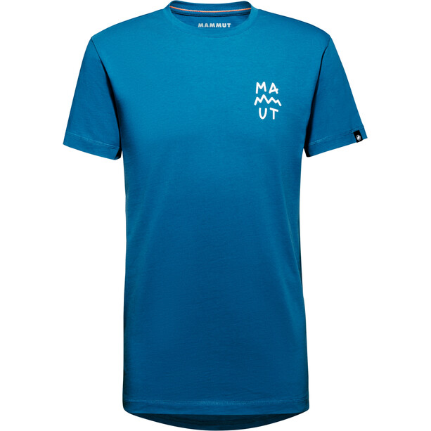 Mammut Massone Lettering T-Shirt Men, blauw