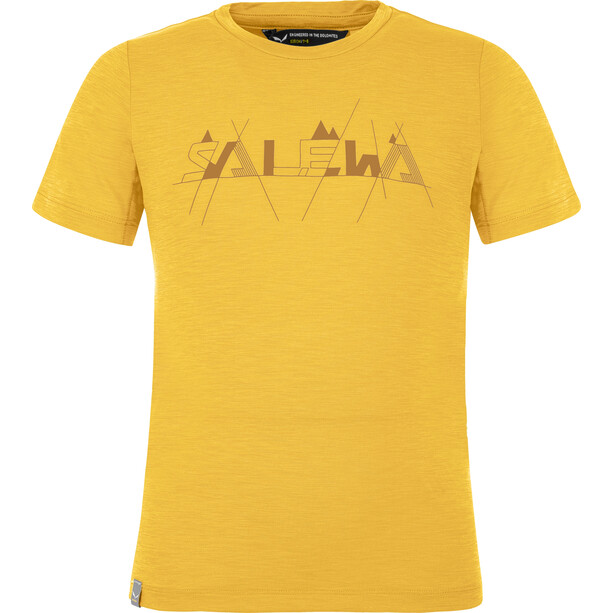 SALEWA Graphic Dry Maglietta a maniche corte Bambino, giallo