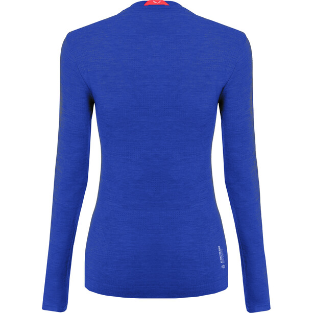 SALEWA Zebru Fresh Alpine Merino Responsive Maglietta a maniche lunghe Donna, blu