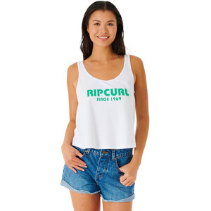 Rip Curl Icons Of Surf Pump Font Tank Top Kobiety, biały biały