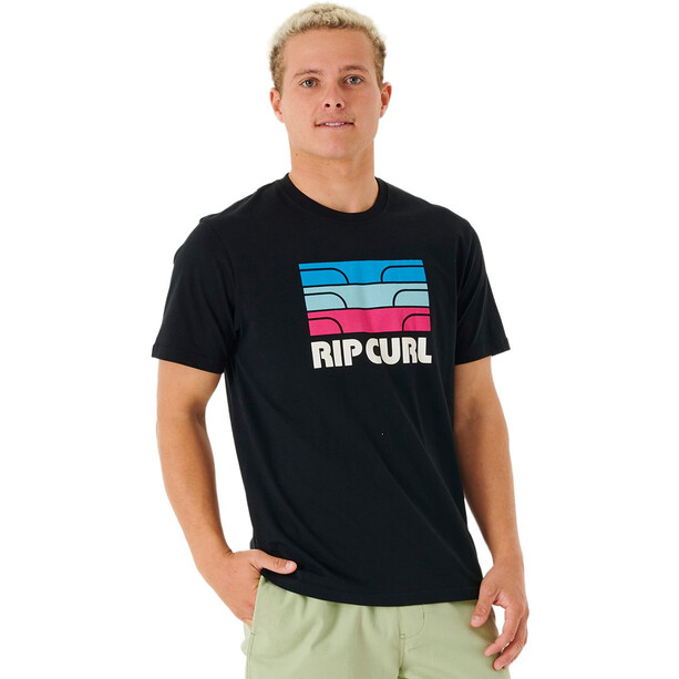 Rip Curl Surf Revival Waving SS Shirt Men, musta