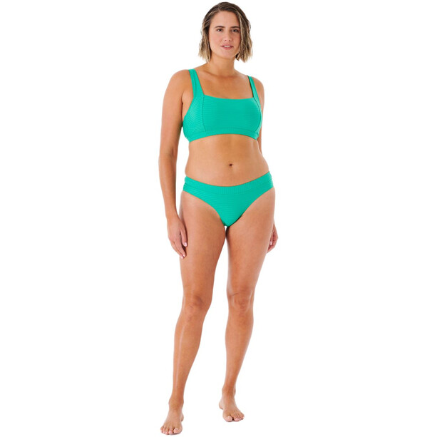 Rip Curl Premium Surf Top de bikini DD Crop Mujer, verde