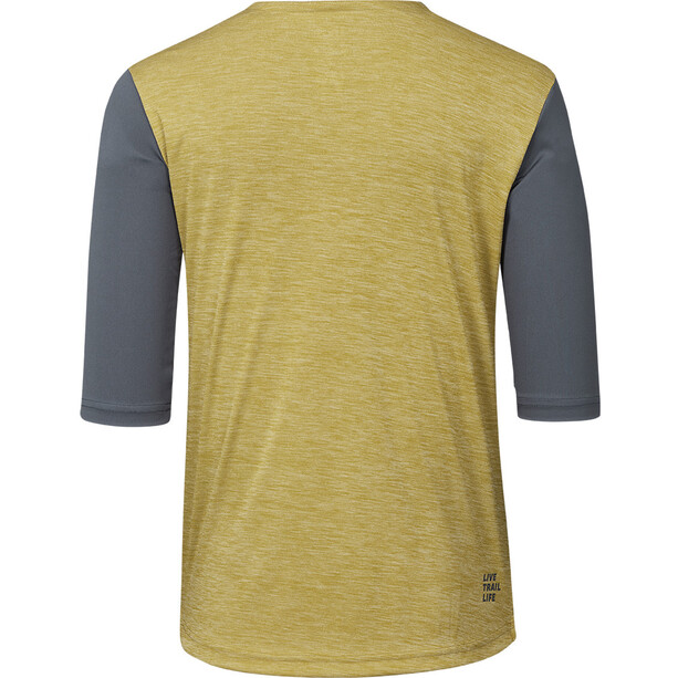 IXS Carve X 3/4 Fietsshirt Heren, geel/grijs