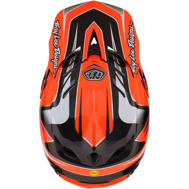 Troy Lee Designs D4 Carbon MIPS Helm, rood