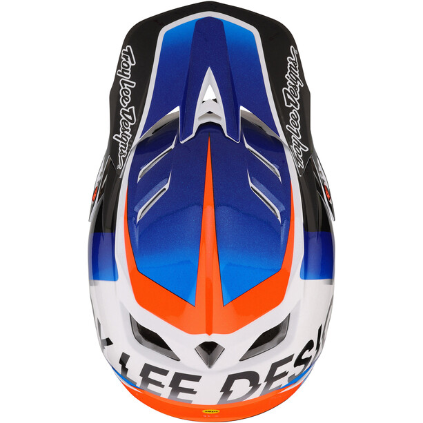 Troy Lee Designs D4 Composite MIPS Helm, wit/blauw