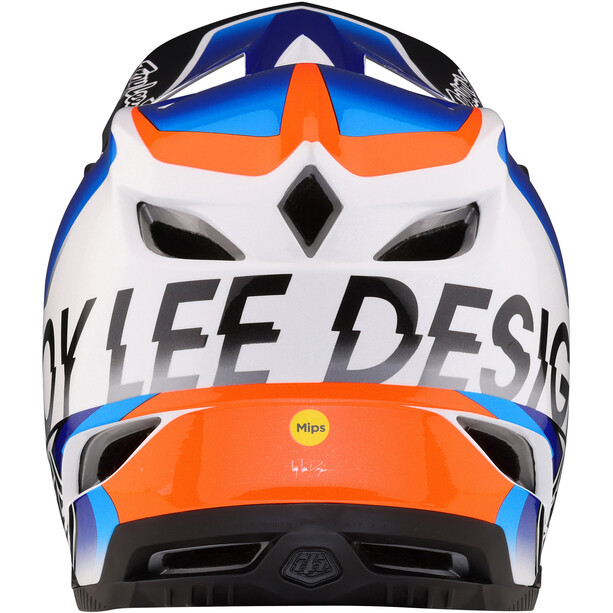 Troy Lee Designs D4 Composite MIPS Helm, wit/blauw