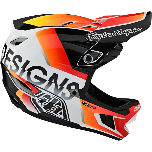 Troy Lee Designs D4 Composite MIPS Helmet, biały/pomarańczowy