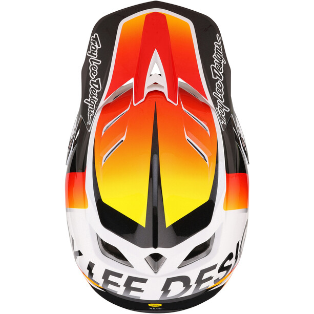 Troy Lee Designs D4 Composite MIPS Helmet, biały/pomarańczowy