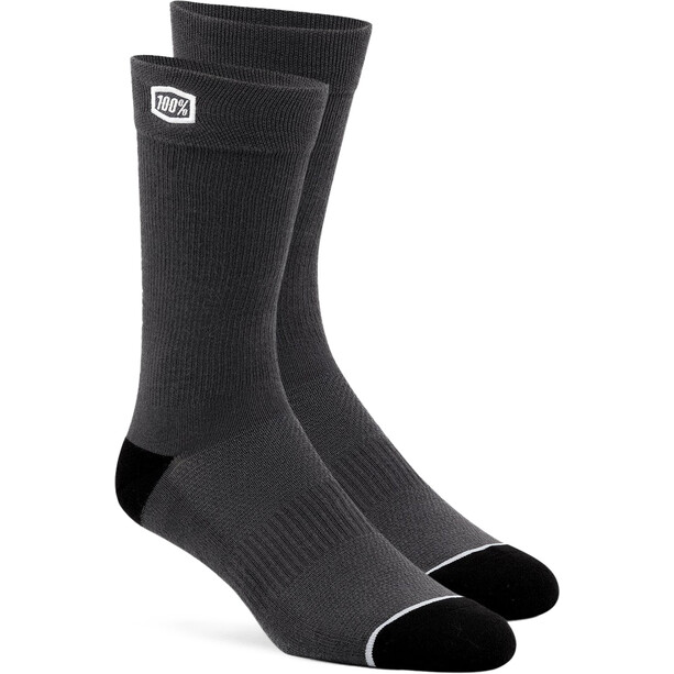 100% Solid Casual Socken Herren grau