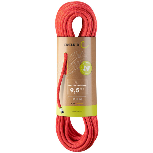 Edelrid Eagle Lite Eco Dry Rope 9,5mm x 60m, rouge