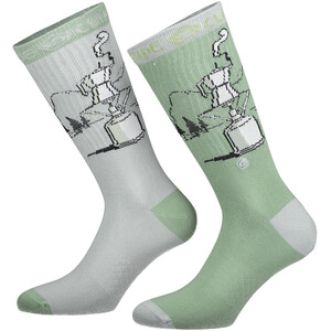 E9 Odd Coffee Crew Socken grün/grau