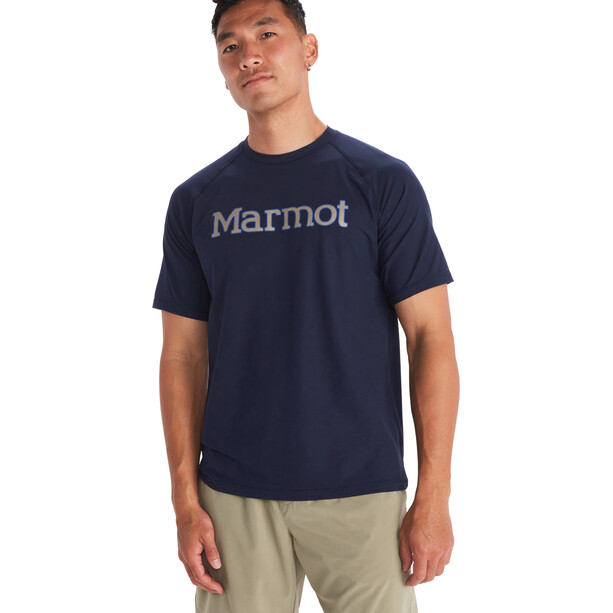 Marmot Windridge Graphic T-paita Lyhythiha Miehet, sininen