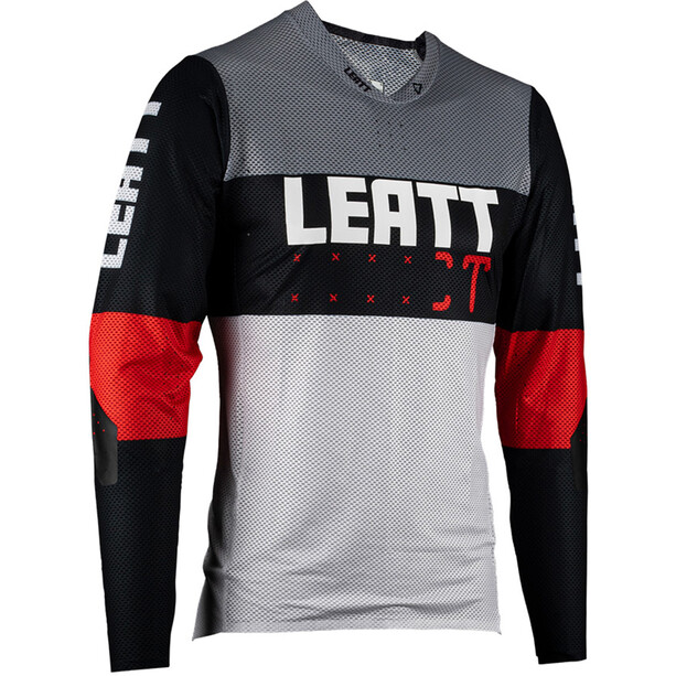 Leatt MTB Gravity 4.0 LS Jersey Hombre, gris/rojo