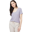 tentree Hemp Scoop Camiseta cuello Mujer, violeta