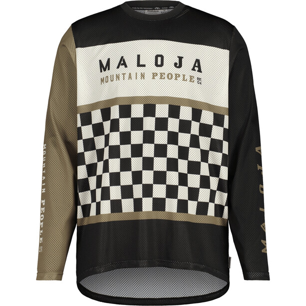 Maloja ValendasM. Shirt Heren, zwart/beige