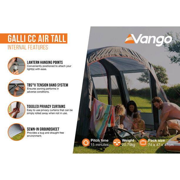 Vango Galli CC Air Vorzelt Tall grau