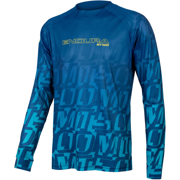 Endura MT500 Print LTD LS Koszulka Mężczyźni, niebieski