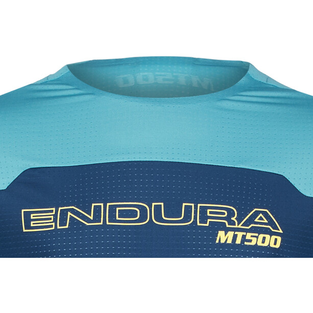 Endura MT500 Burner Koszulka rowerowa z długim rękawem Dzieci, turkusowy/niebieski