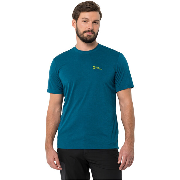 Jack Wolfskin Hiking Koszulka S/S Mężczyźni, niebieski